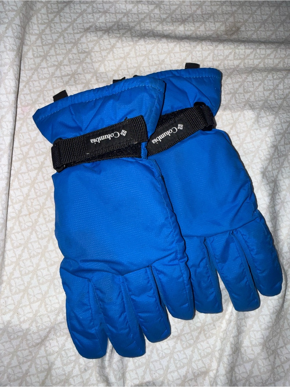 Columbia Men's Bright Blue Cold-Weather Gloves with Adjustable Strap